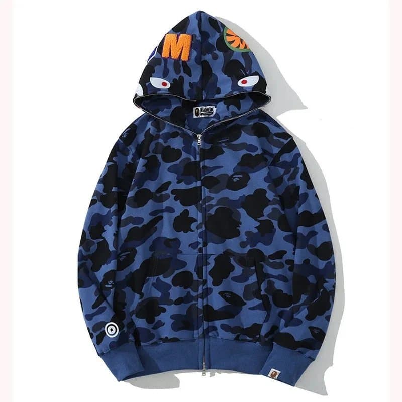 BAPE Full-Zip Hoodie Multi-Color Camo Panel — 33