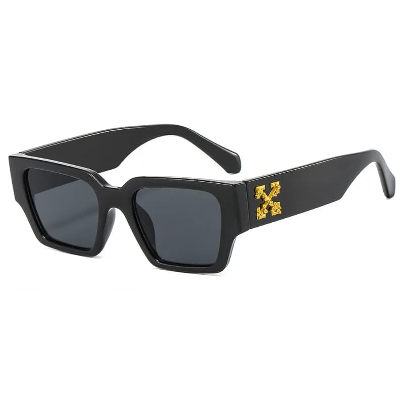 Off-White Square Sunglasses Gold Arrow Temples