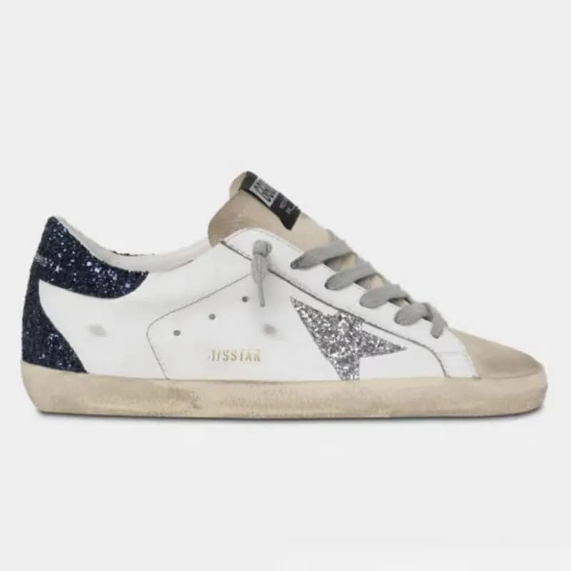 Golden Goose Superstar Distressed White Grey — 深蓝格