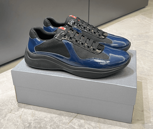 Prada Cloudbust Thunder Navy Patent and Mesh