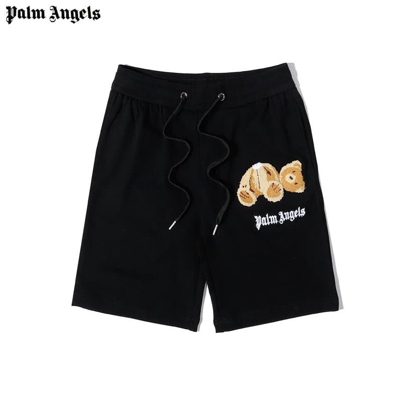 Amiri Logo Shorts Rainbow Drip Logo — 376刺绣黑色