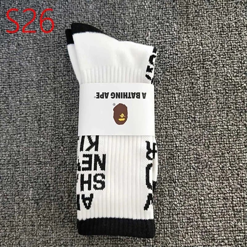 BAPE Crew Socks A Bathing Ape Logo