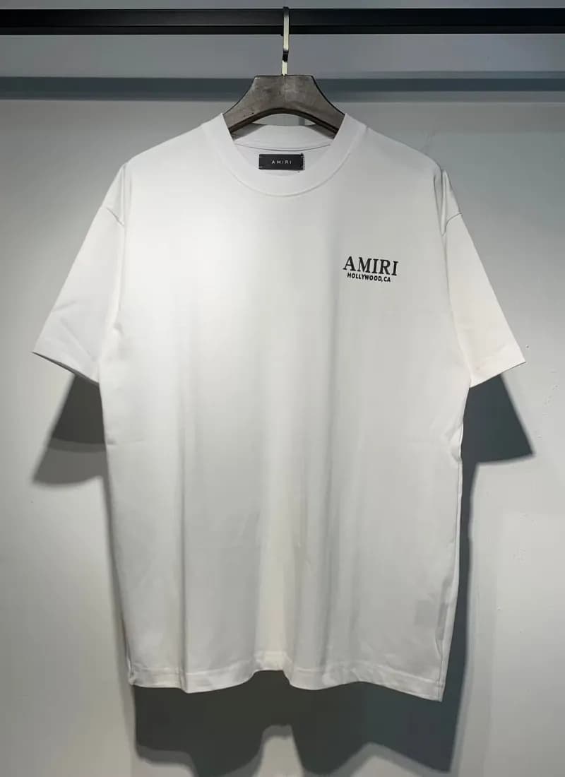 Amiri Logo T-Shirt Mesh Script — 711 white