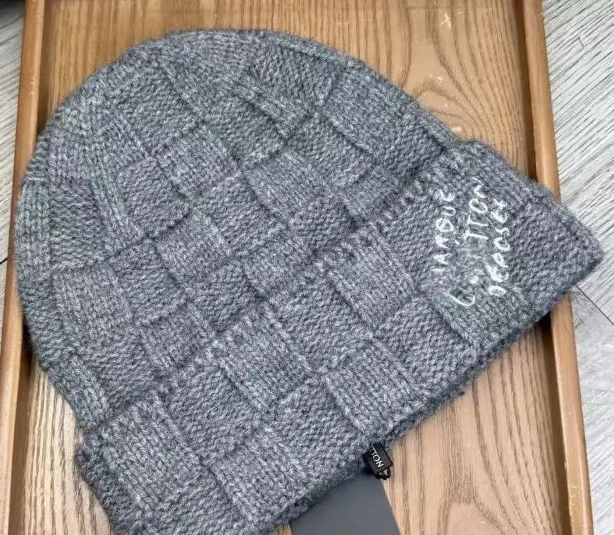 Off-White Knit Beanie Basketweave Logo