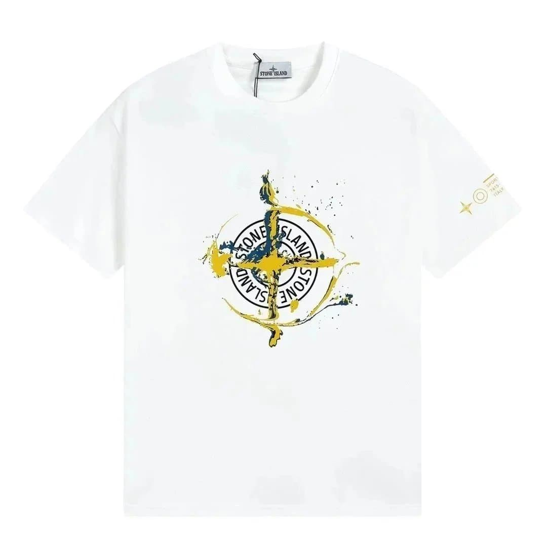 Stone Island T-Shirt Compass Logo Print