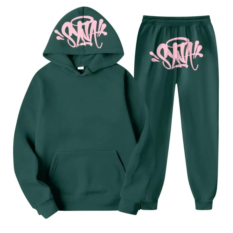 Stüssy Hoodie and Joggers Set Graffiti Logo — A3 Pants Print Back