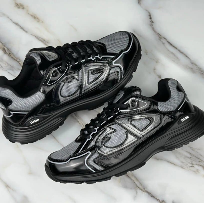 Dior B22 Glossy Black Silver