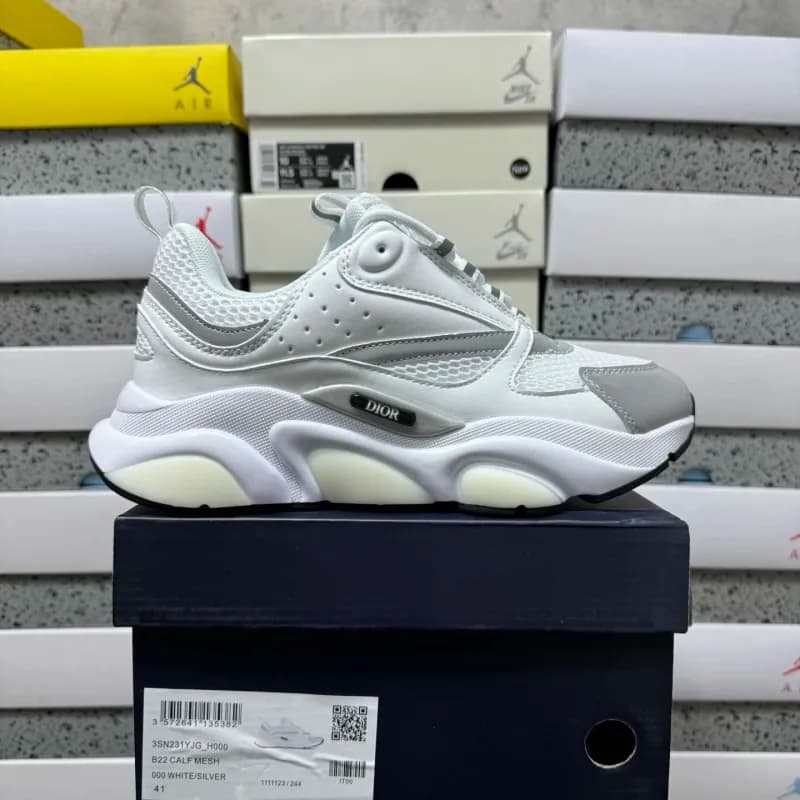 Dior B22 Calf Mesh White/Silver