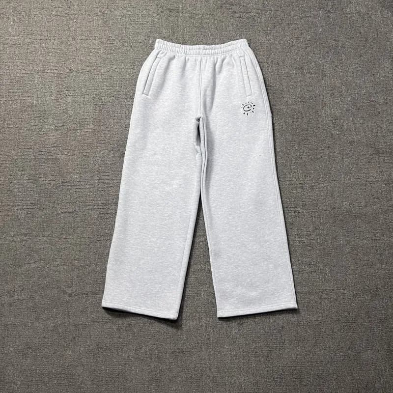 Corteiz Straight Fit Jeans Green Logo Patch — AD207灰色