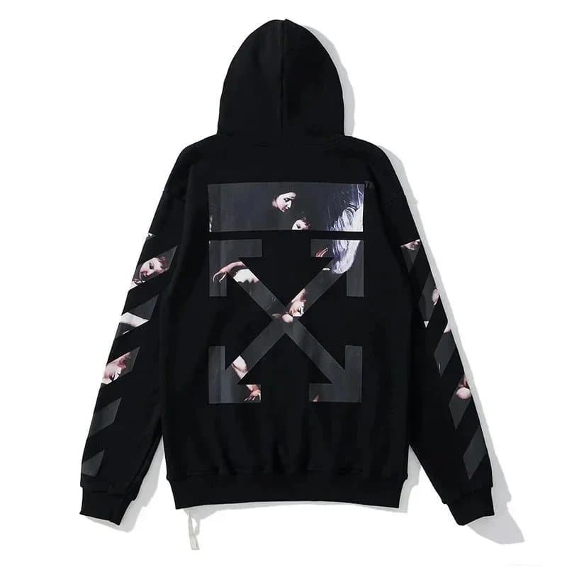 Off-White Zip-Up Hoodie Multi-Logo Graphic — OFF-25