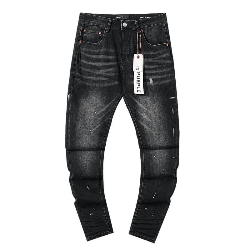 Distressed Slim Fit Jeans Patchwork Ripped — PU144