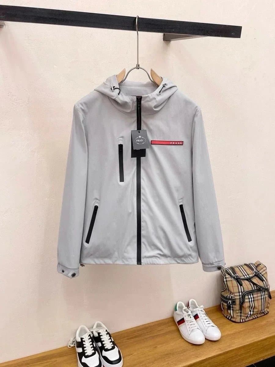 Prada Hooded Windbreaker Tech Fabric