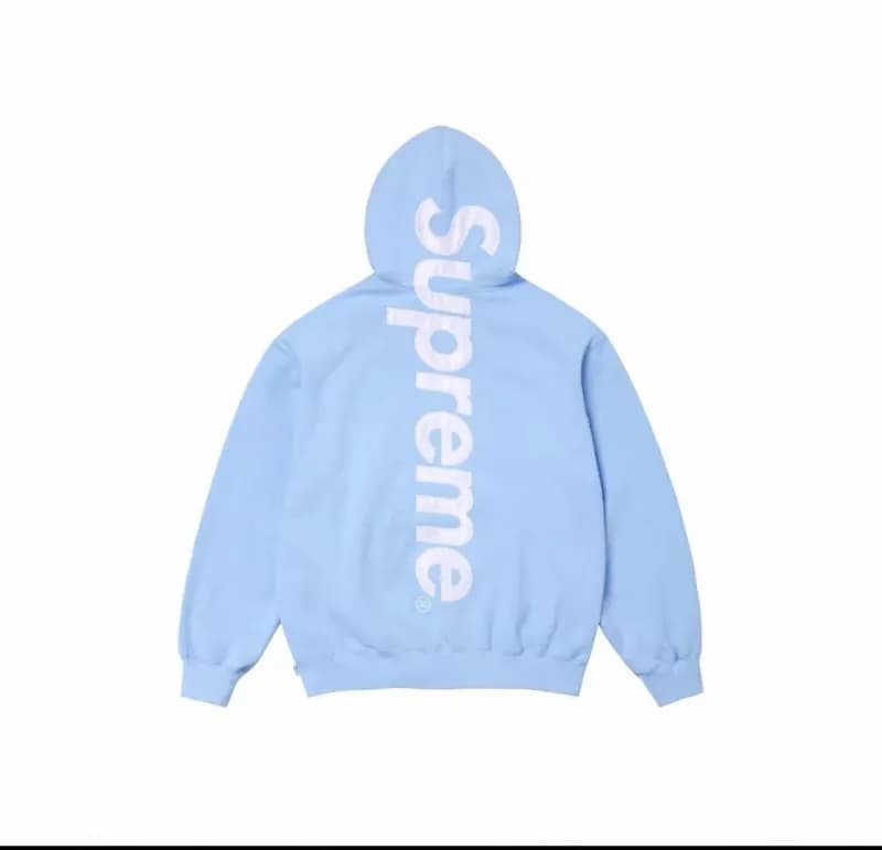 Supreme Hooded Sweatshirt Nike Logo Back — E550#天蓝色