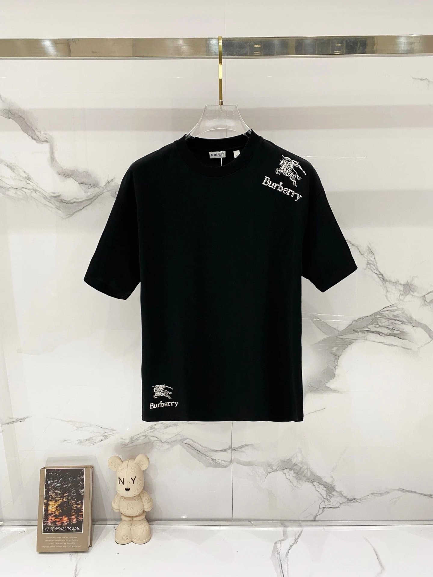 Burberry Graphic Tee Checkered Bear Logo — 10