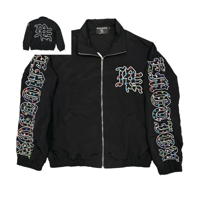 Chrome Hearts Zip-Up Jacket Crystal-Embellished Logo