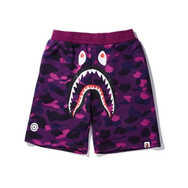 BAPE Shark Shorts Camo Split — BAPE短裤 17