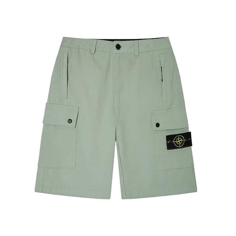 Stone Island Cargo Joggers Olive Grey — 501浅绿工装短裤