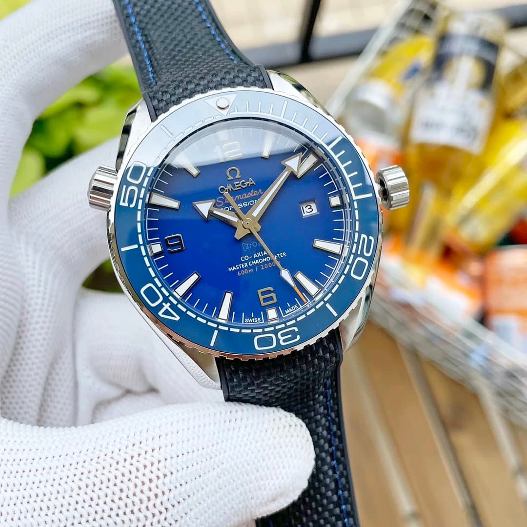 Omega Seamaster Professional 36th America's Cup — 【红线边】银壳·蓝盘蓝编织带
