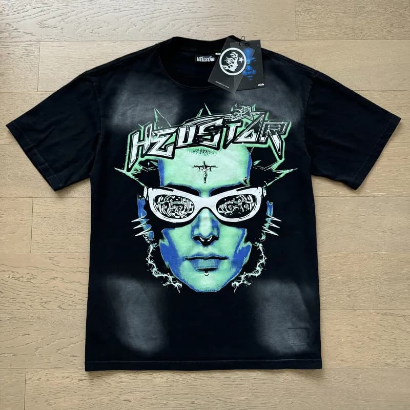 Hellstar Graphic Tee Acid Wash — 669