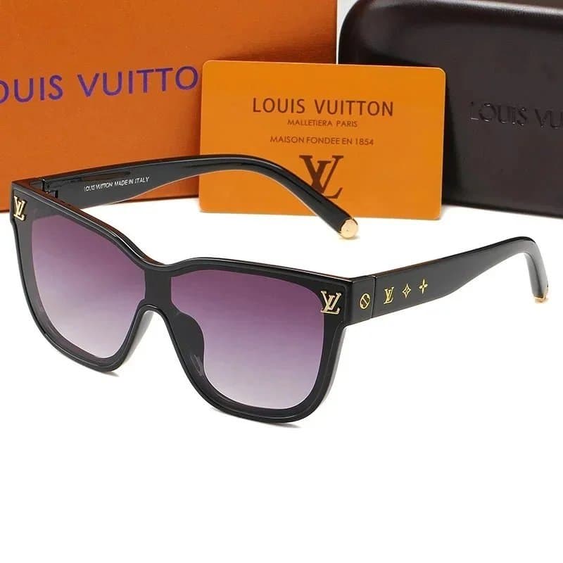 Louis Vuitton Square Sunglasses Monogram Logo — 1844-2