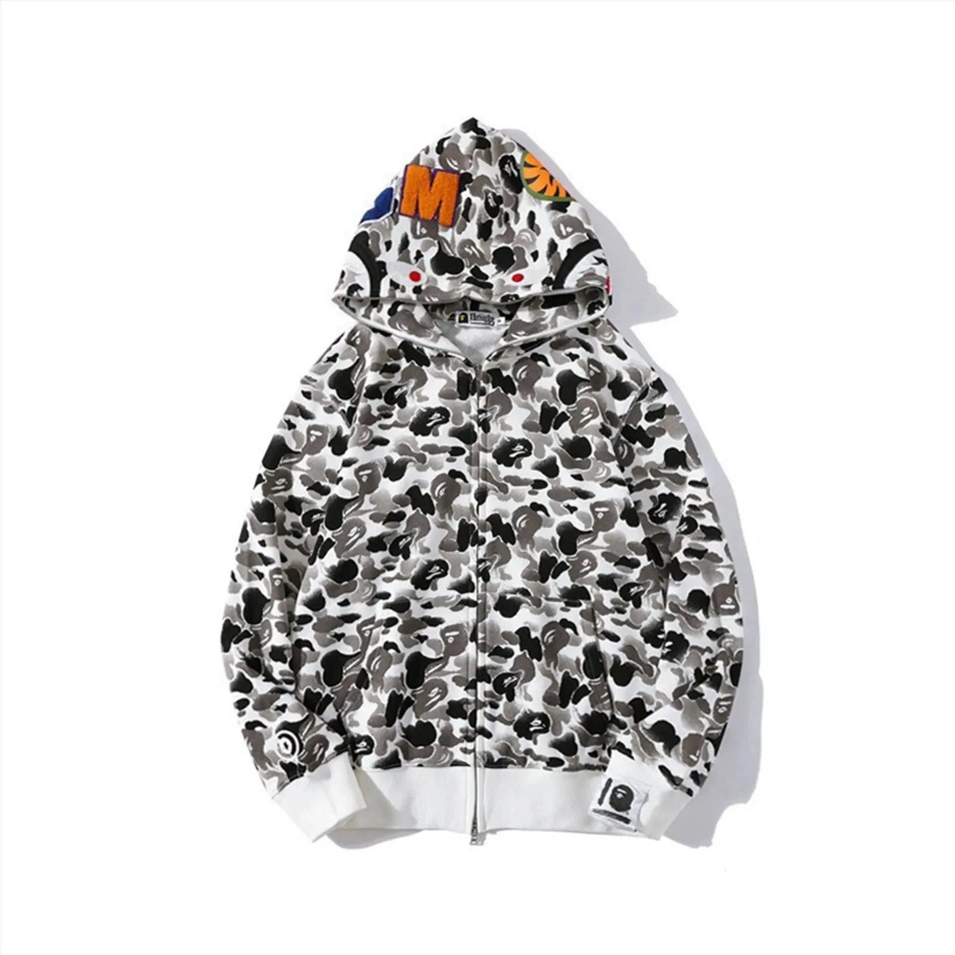 BAPE Full-Zip Hoodie Multi-Color Camo Panel — 14