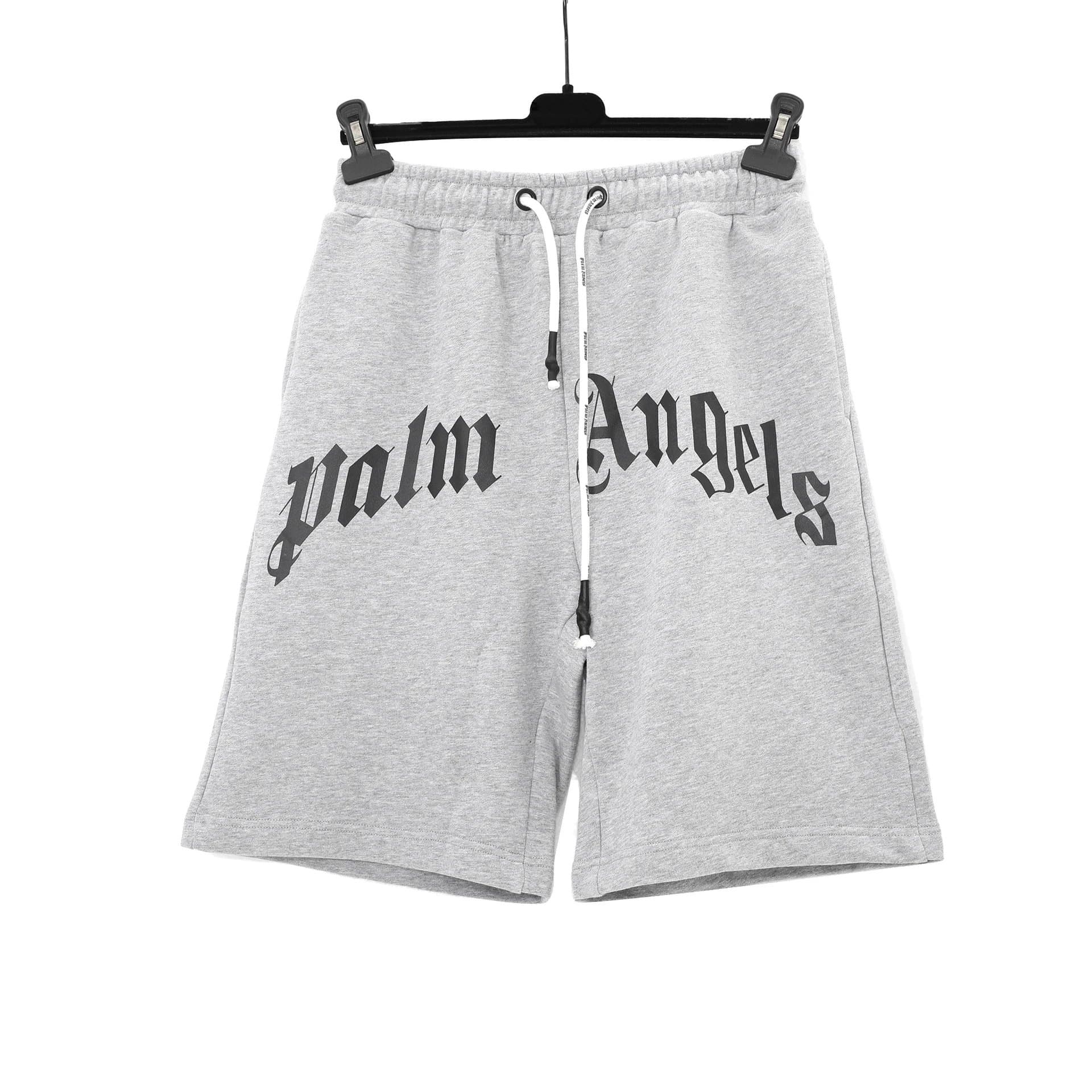 Sp5der Graphic Shorts Flame Print — 2244毛圈灰色【高品质】