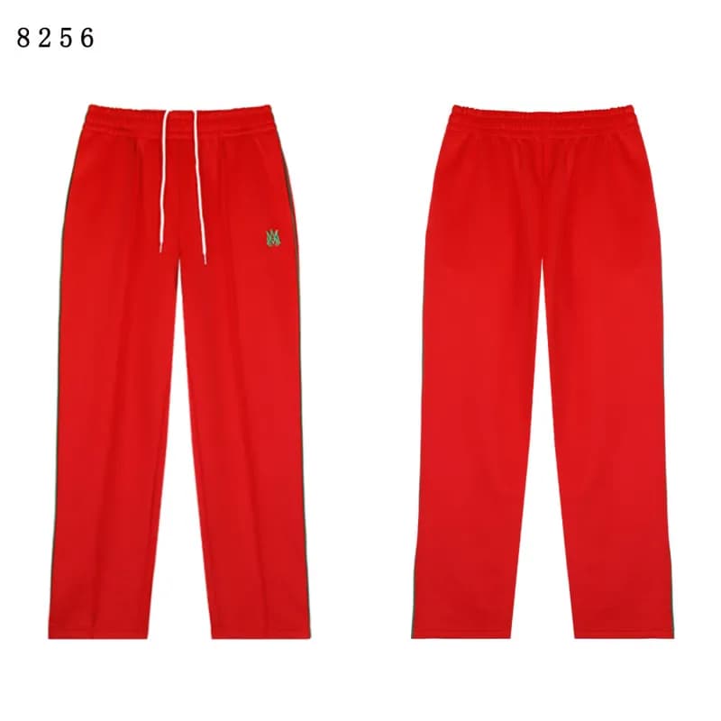 Balenciaga Track Pants Red with Green Logo