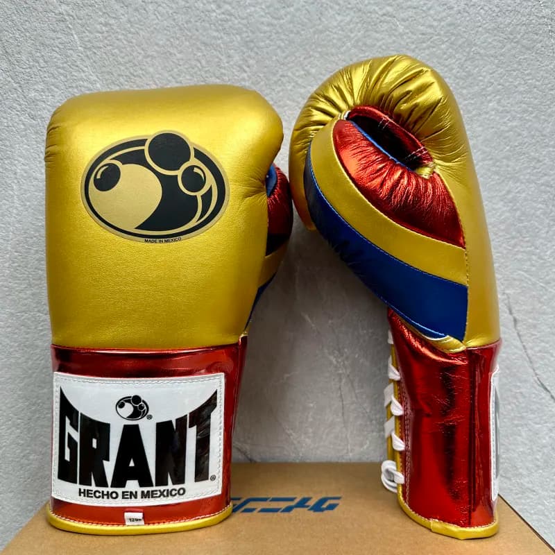 Hellstar Boxing Gloves Metallic Gold Red Blue