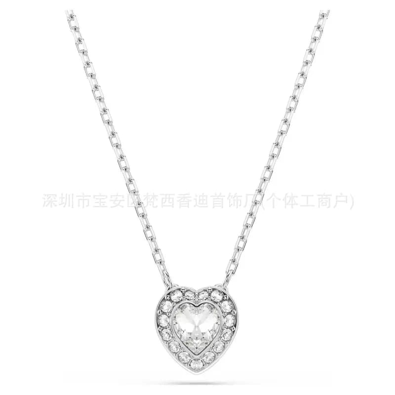 Swarovski Heart Pendant Necklace Crystal-Embellished
