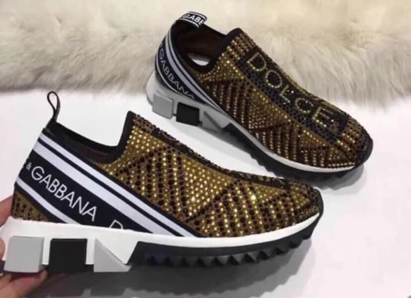 Dolce & Gabbana Sicily Sneaker Crystal-Embellished