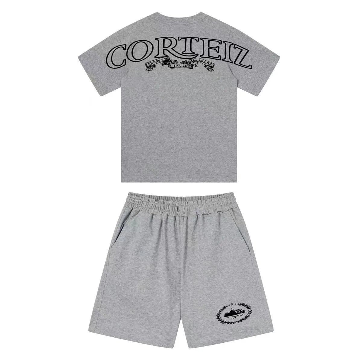 Hellstar Flame Graphic Set Washed Grey — Corteiz set （深灰色）