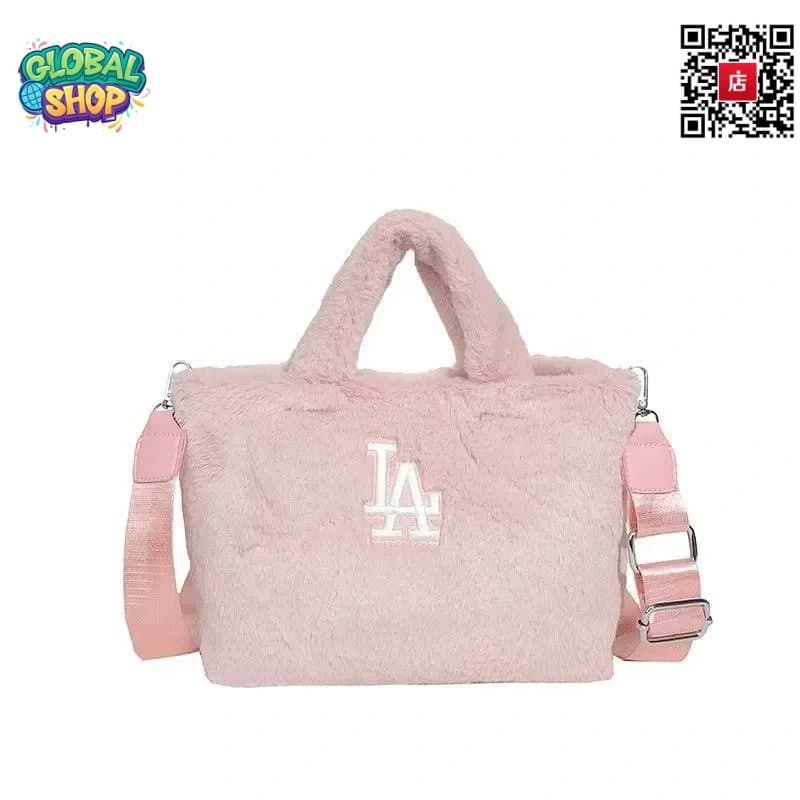 MLB Fuzzy Tote Bag LA Dodgers Logo
