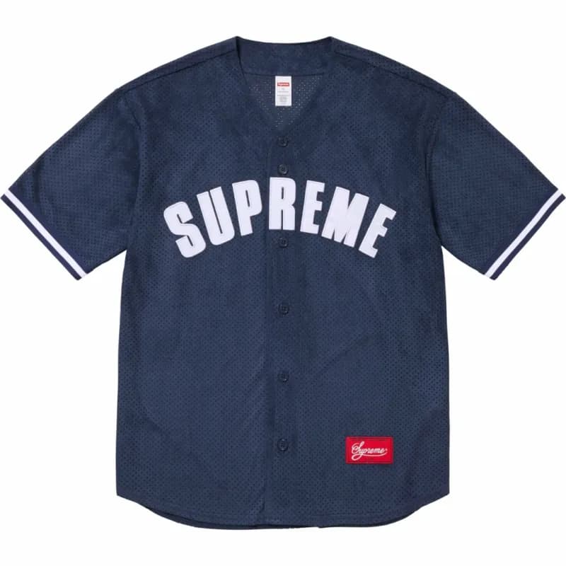 Supreme Mesh Baseball Jersey Navy