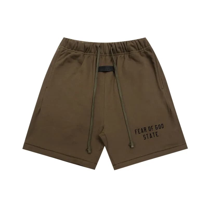 Fear of God Essentials Shorts Split Hem — K223橄榄绿