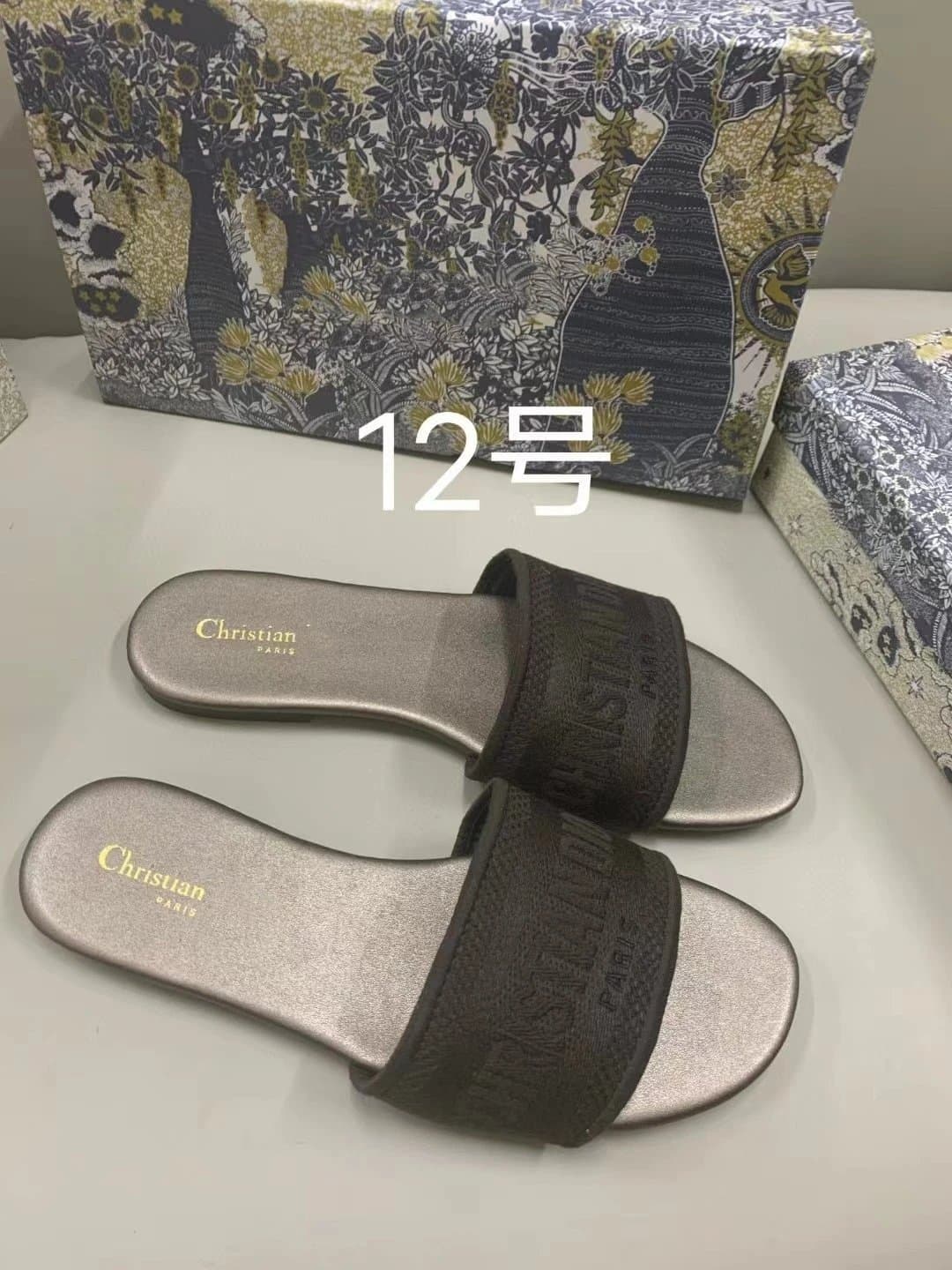 Dior Slide Sandal Oblique Logo