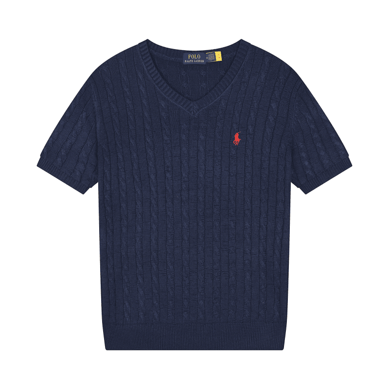 Polo Ralph Lauren V-Neck Cable Knit Tee Cable Knit