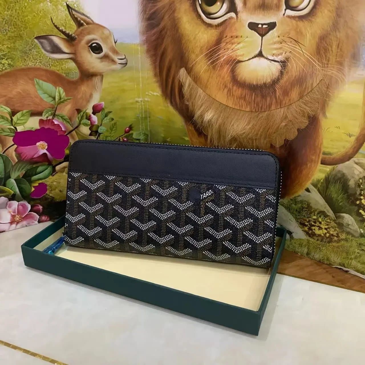Goyard Zipper Wallet Goyardine Canvas