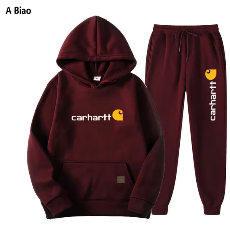 Hoodie and Joggers Set Carhartt Logo — 3