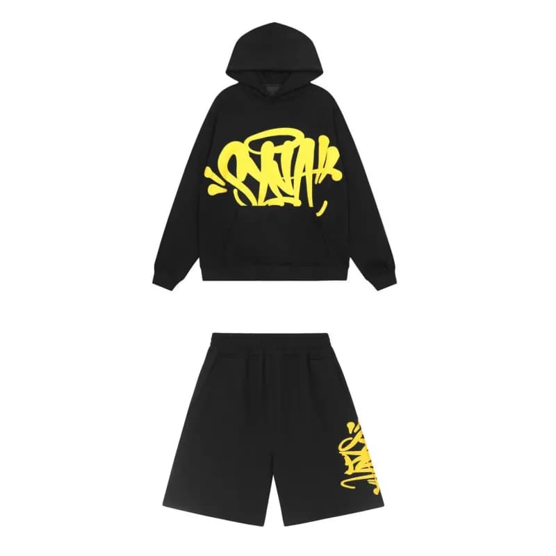 Corteiz T-Shirt & Shorts Set Graffiti Print — 40