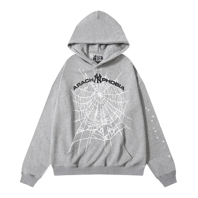 Broken Planet Hoodie Star Logo Appliqué — 8215 灰色