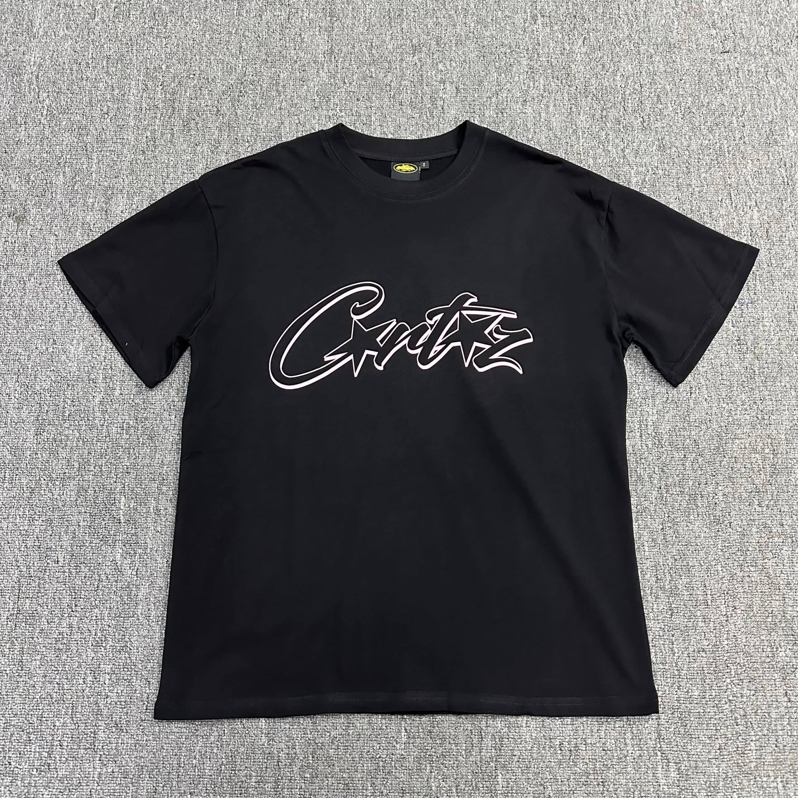 Corteiz Logo T-Shirt White Outline Script