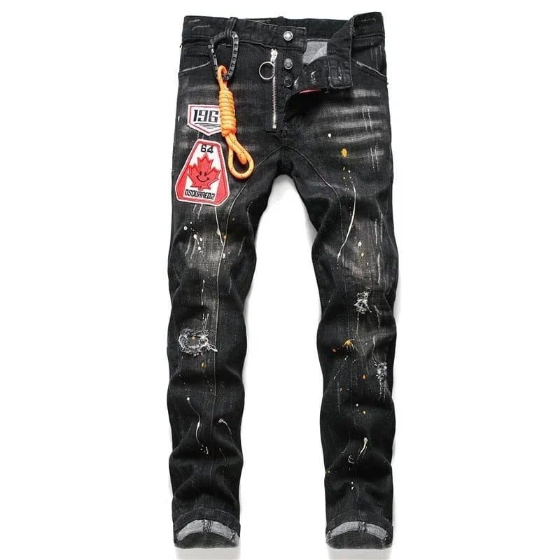 Diesel Distressed Jeans Patchwork & Paint Splatter