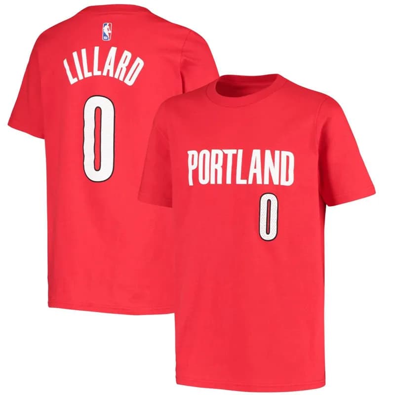 NBA Player Name T-Shirt Lillard 0 Portland