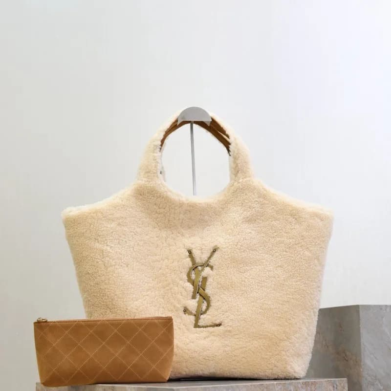 Saint Laurent Tote Bag Shearling