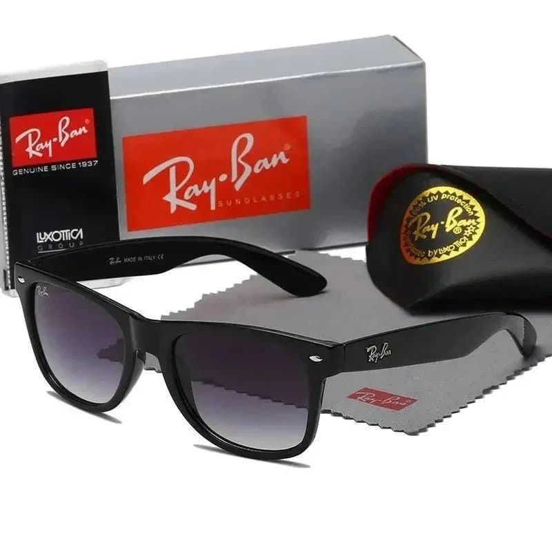 Ray-Ban Wayfarer Tortoise Shell — 二140 亮黑双灰片+配送盒