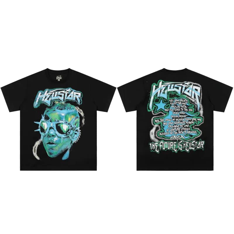 Graphic Tee Hellstar Face Print