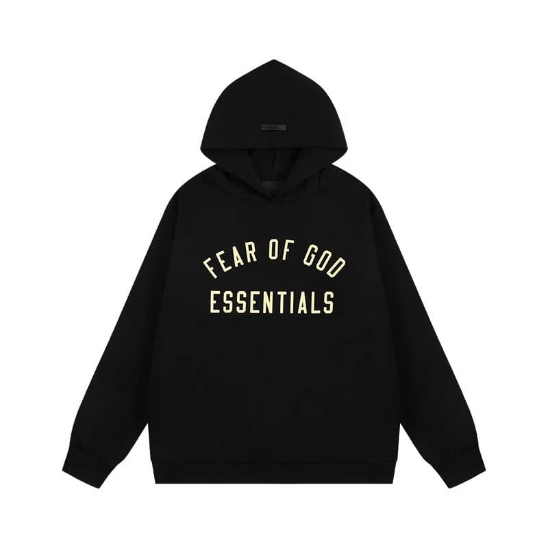 Fear of God Essentials Essentials Hoodie Box Logo — 黑色/衣服-3