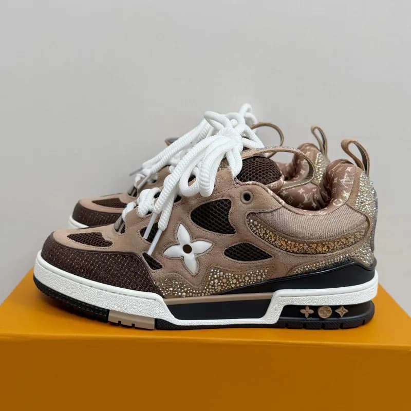 Louis Vuitton LV Trainer Monogram Canvas with Crystal Embellishment