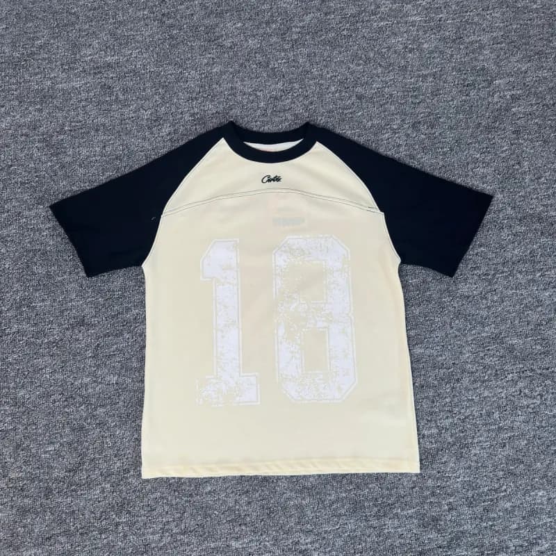 Sp5der Short-Sleeve Tee Embroidered Logo — 770黑杏