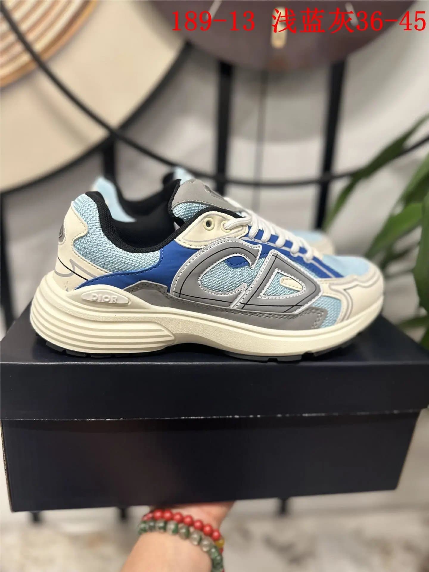 Dior B22 Sneaker Black Silver — 34